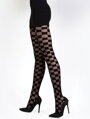 Women's tights with a checkerboard pattern CHECKMATE 20 DEN Knittex