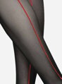 Elegant tights with a red seam RIGA ROSSA 20 DEN Lores